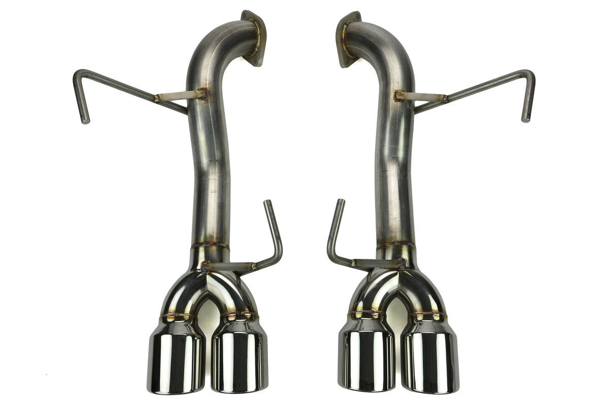 ETS Axle Back Exhaust System No Muffler Polished Tips - Subaru Models (inc. 2015-2020 WRX / 2015-2018 STI)