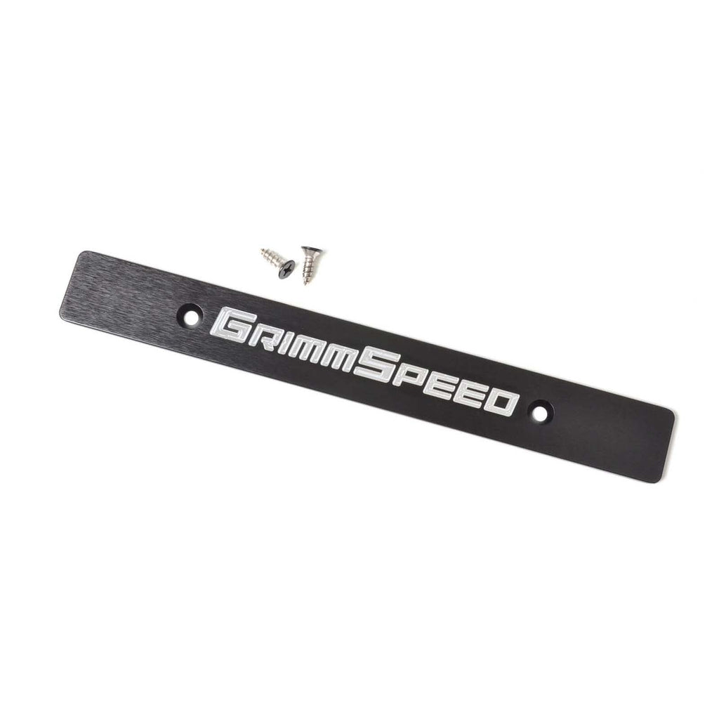 GrimmSpeed License Plate Delete Black/Silver - 2006-2014 Subaru WRX/STI