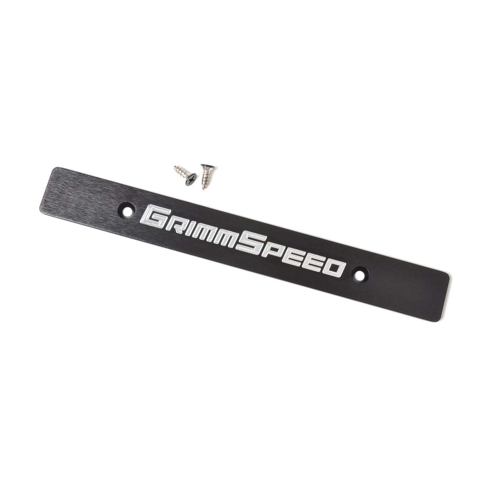 GrimmSpeed License Plate Delete Black/Silver - 2006-2014 Subaru WRX/STI