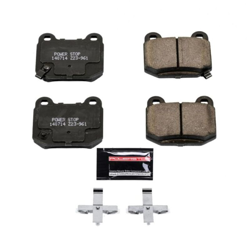 Power Stop Rear Z23 Evolution Sport Brake Pads w/Hardware - 2004-2017 Subaru STI / 2017-2020 & 2022-2026 Subaru BRZ w/ Brembo