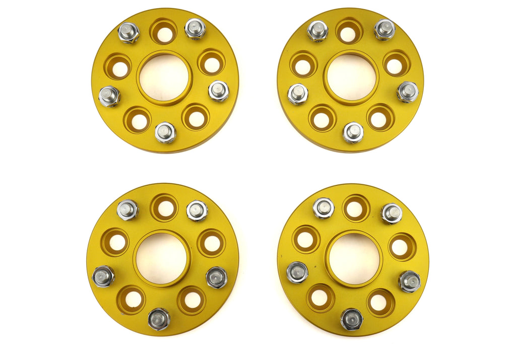 ISC Suspension 5x100 to 5x114.3 15mm Wheel Adapters Gold - Subaru Models (inc. 2002-2014 WRX)