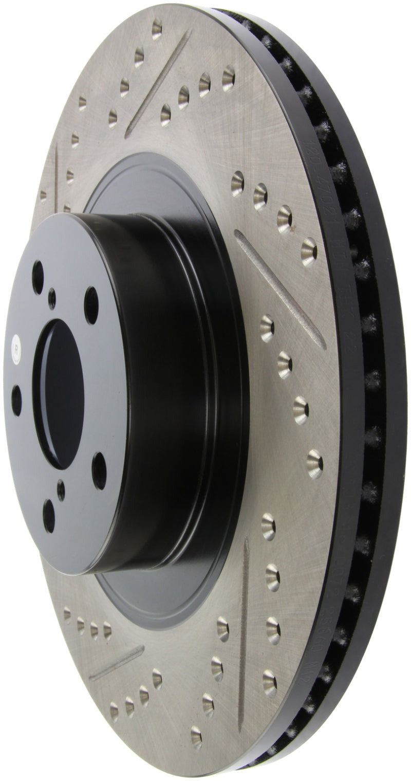 Stoptech Slotted & Drilled Sport Front Right Brake Rotor - 2013-2016 Scion FR-S / 2013-2016 Subaru BRZ