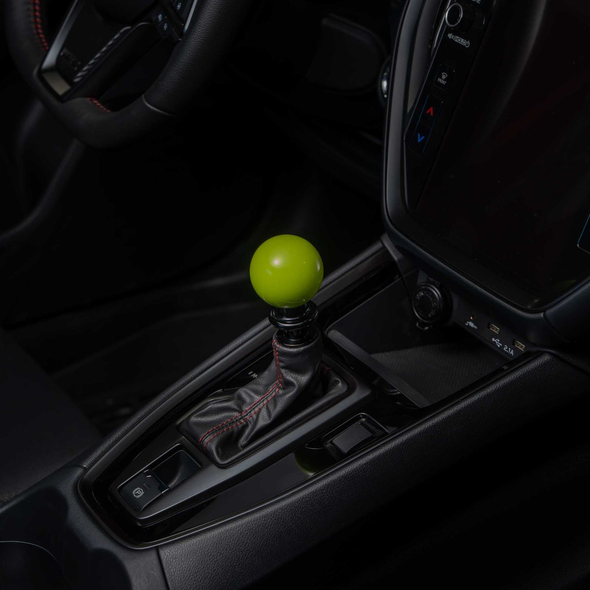 Billetworkz Automatic Shifter - Neon Yellow - Fits Subaru CVT: WRX (2022+), Crosstrek (2024+), Forester (2025+), Impreza (2024+), Legacy/Outback (2015+)