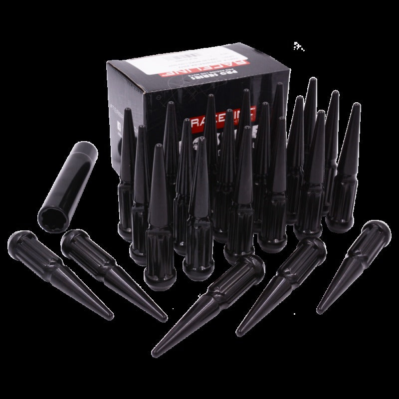 Raceline 14x1.5 XL Spike Black Lug Nuts (Set of 24)