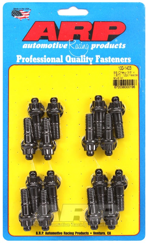 ARP BB Chevy 3/8 x 1.670in 12pt Header Stud Kit