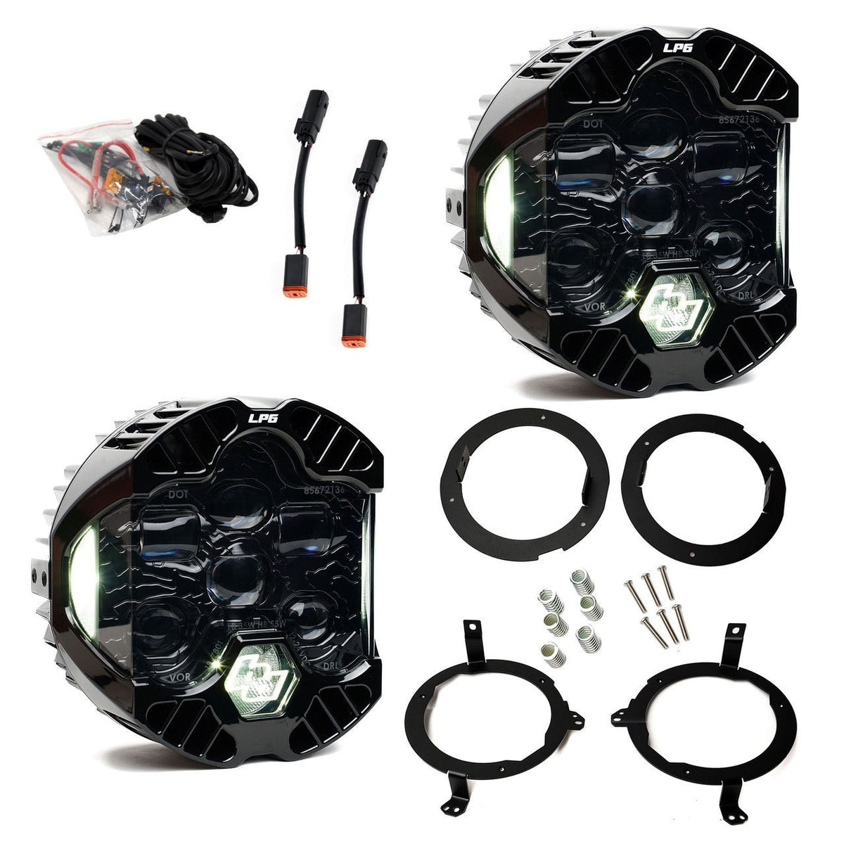 Baja Designs DOT LP6 LED Headlight Kit - Jeep 2018-2025 Wrangler JL; 2020-2025 Gladiator JT