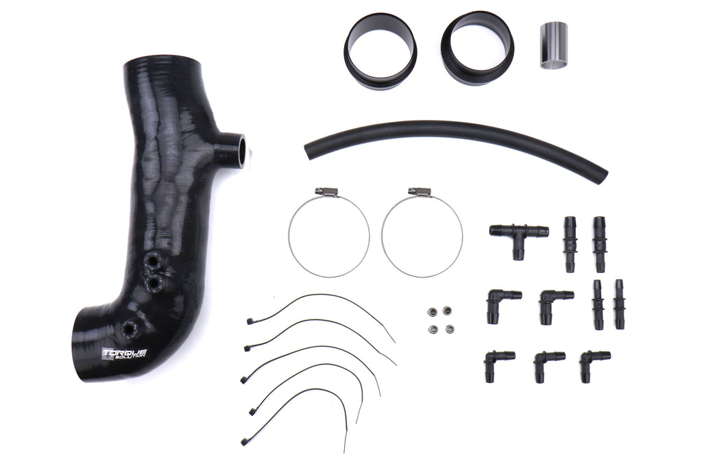 Torque Solution Turbo Inlet Hose 3in Black - 2002-2007 Subaru WRX / 2004-2021 STI / 2004-2008 Forester XT