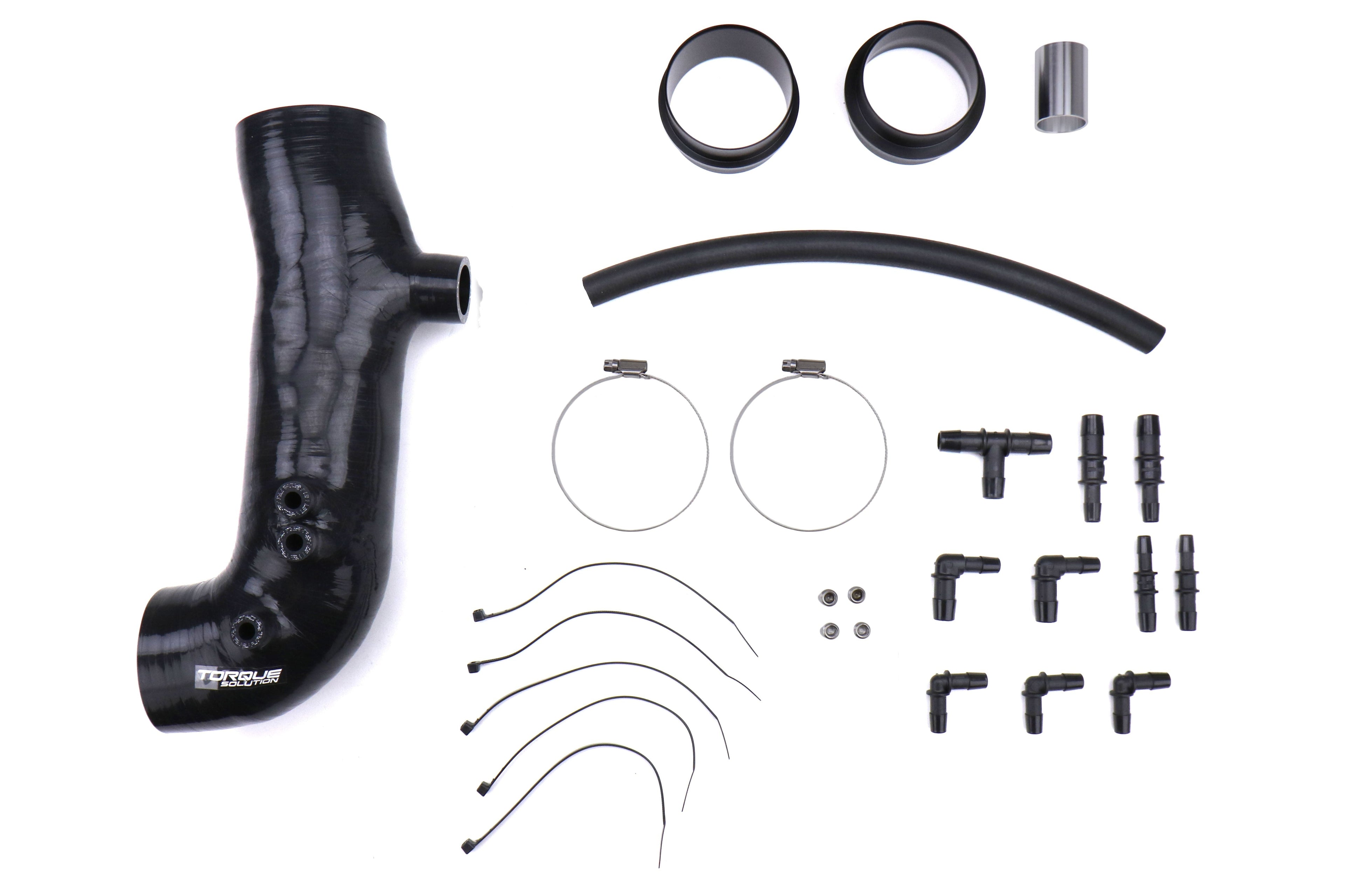 Torque Solution Turbo Inlet Hose 3in Black - 2002-2007 Subaru WRX / 2004-2021 STI / 2004-2008 Forester XT