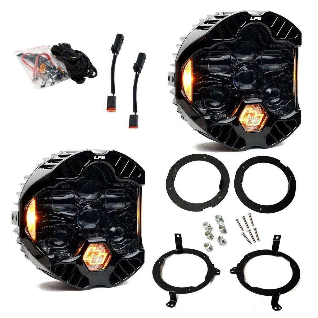 Baja Designs DOT LP6 LED Headlight Kit - Jeep 2018-2025 Wrangler JL; 2020-2025 Gladiator JT