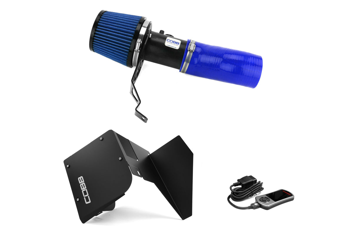 Cobb Stage 1+ Power Package w/ V3 Accessport - Blue SF Intake - 2015-2018 Subaru STI