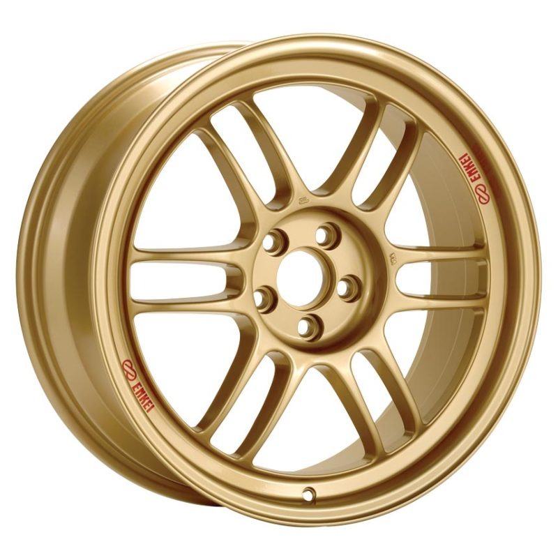 Enkei RPF1 17x9 5x114.3 35mm Offset 73mm Bore Gold Wheel - 2005-2007 Subaru STI