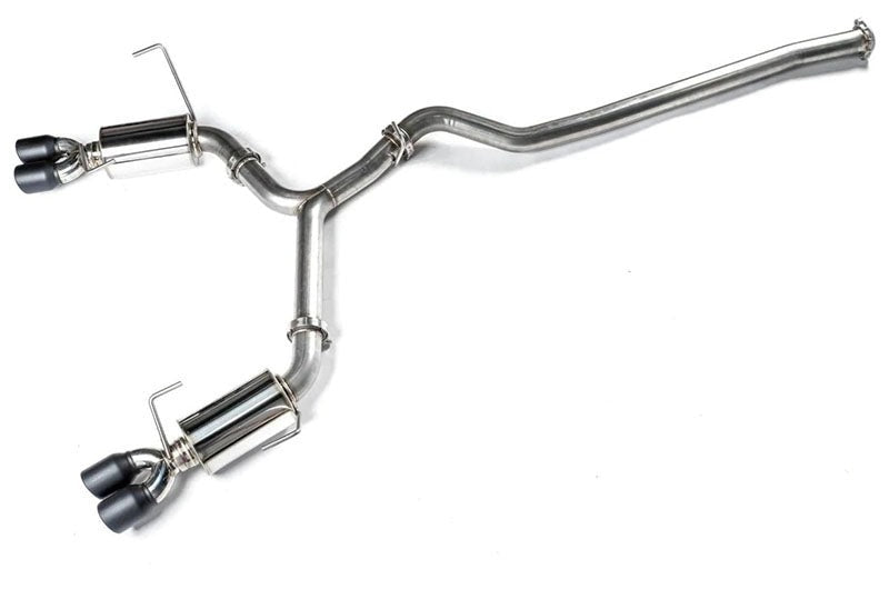 ETS Cat-Back Exhaust System w/Muffler Non-Resonated Stealth Black Tips - 2022-2024 Subaru WRX