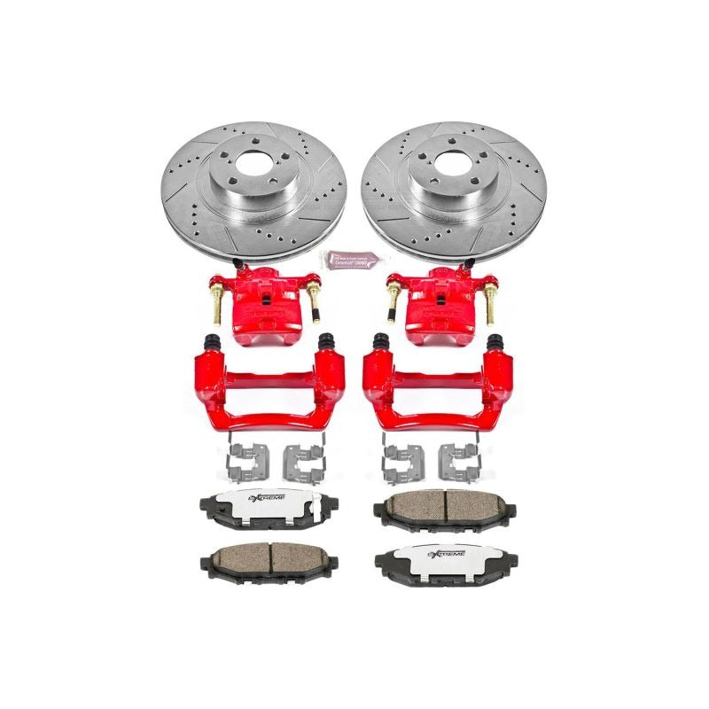Power Stop Z26 Street Warrior Brake Kit w/Calipers - Rear - 2009-2013 Subaru Forester