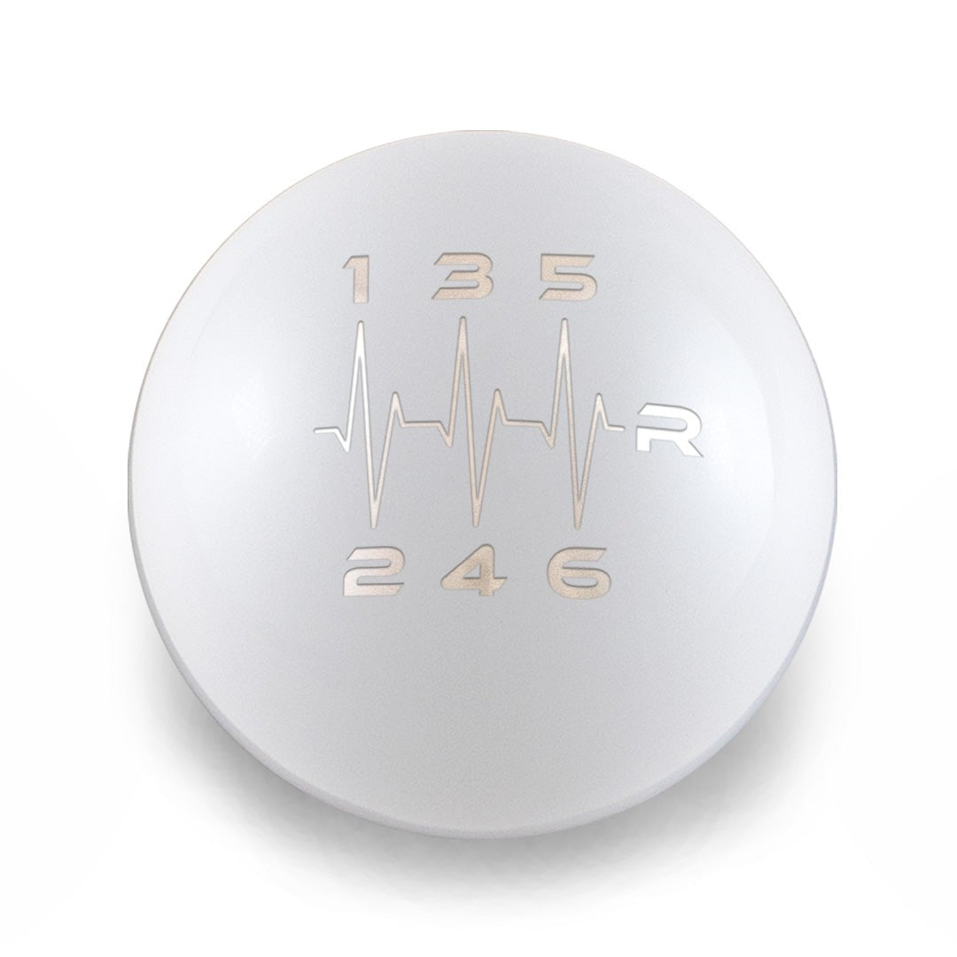 Billetworkz Weighted Shift Knob - 6 Speed Heartbeat Engraving for Subaru