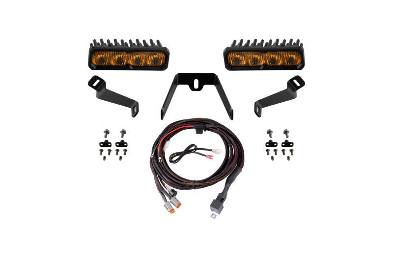 Diode Dynamics SS6 Sport LED Kit Yellow Fog Lights - 3000K - 2015-2017 Subaru WRX