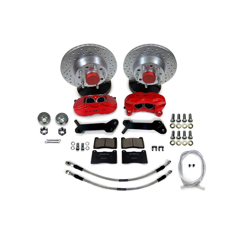 Baer Brakes 70 Ford Fairlane 11in SS4 Int Hub Front SDZ Brake Kit - Grabber Blue