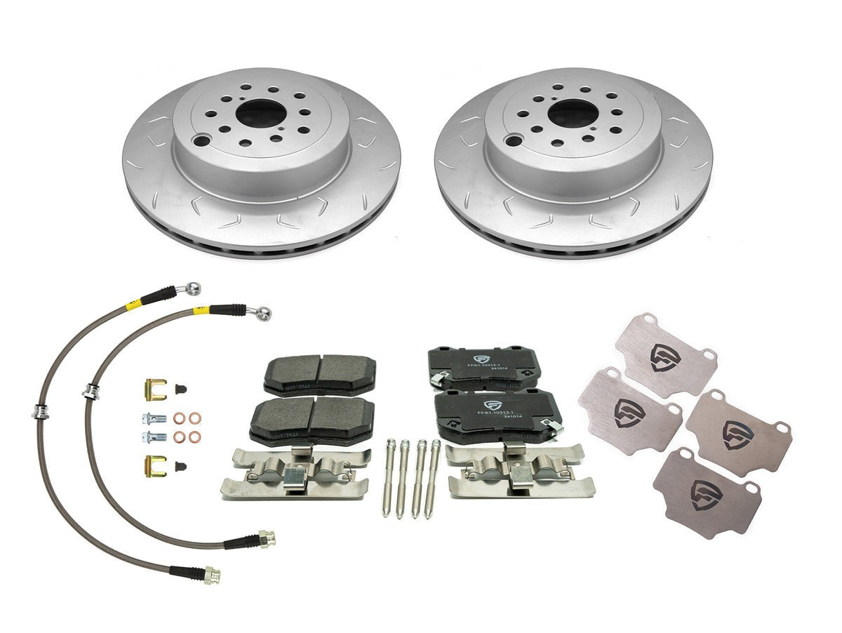 FactionFab Full Brake Kit Combo - Rear - 2018-2021 Subaru STI / 2022-2026 WRX (Brembo)