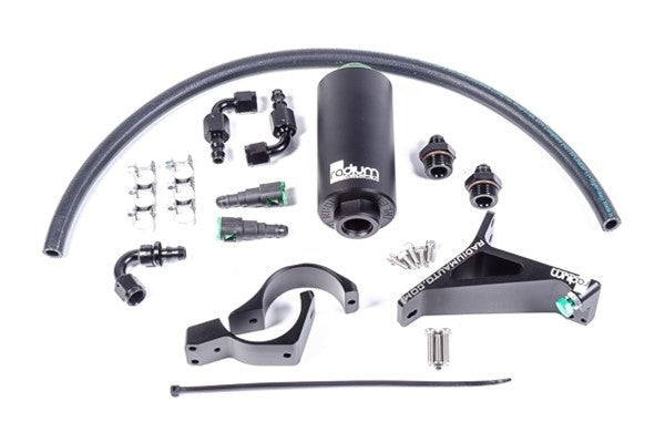 Radium Master Cylinder Brace w/ Fuel Filter & Bracket (Stainless Filter) - Subaru Models (inc. 2002-2007 Impreza / 1997-2008 Forester)