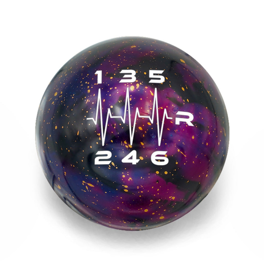 Billetworkz Cosmic Space Shift Knob - 6 Speed Heartbeat Engraving - Subaru STI