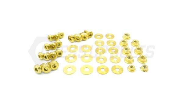 Fast Turn Fittings Titanium Hardware Engine Bay Kit (Gold) - 2008-2014 Subaru WRX/STI