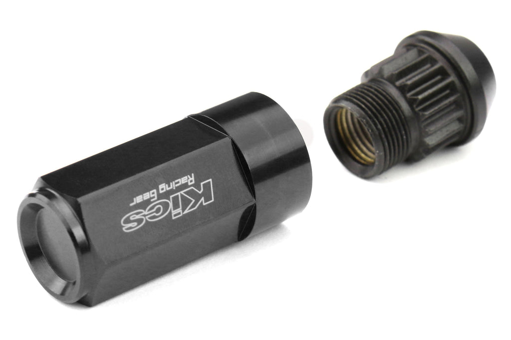 Project Kics Leggdura Racing Shell Type Lug Nut Set 53mm Closed-End Look 12X1.25 Black - Universal
