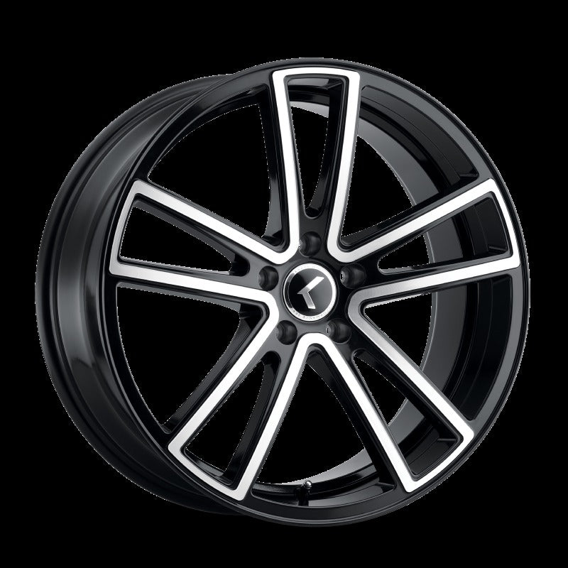 Kraze KR190 Lusso 22x8.5 5x120 +38 Offset Gloss Black Machined Wheel