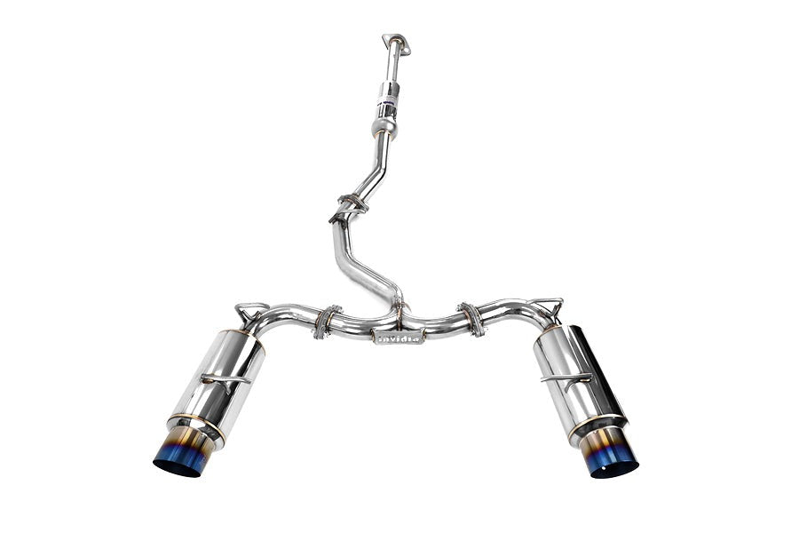 Invidia N1 Dual Exit Cat Back Exhaust - Titanium Tips - 2013-2016 Scion FR-S / 2013-2024 Subaru BRZ / 2017-2020 Toyota 86 / 2022-2024 Toyota GR86