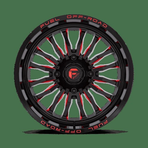 D822 20X7 4X137 G-BLK MILL-RED 13MM