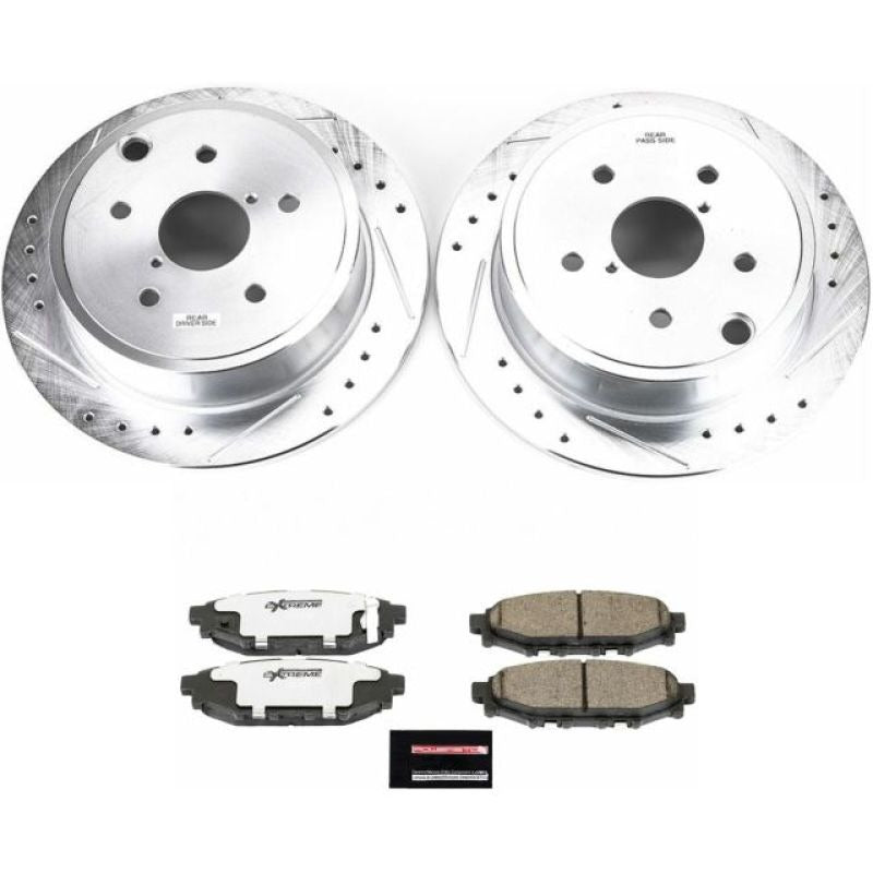 Power Stop Rear Z26 Street Warrior Brake Kit - 2015-2021 Subaru WRX