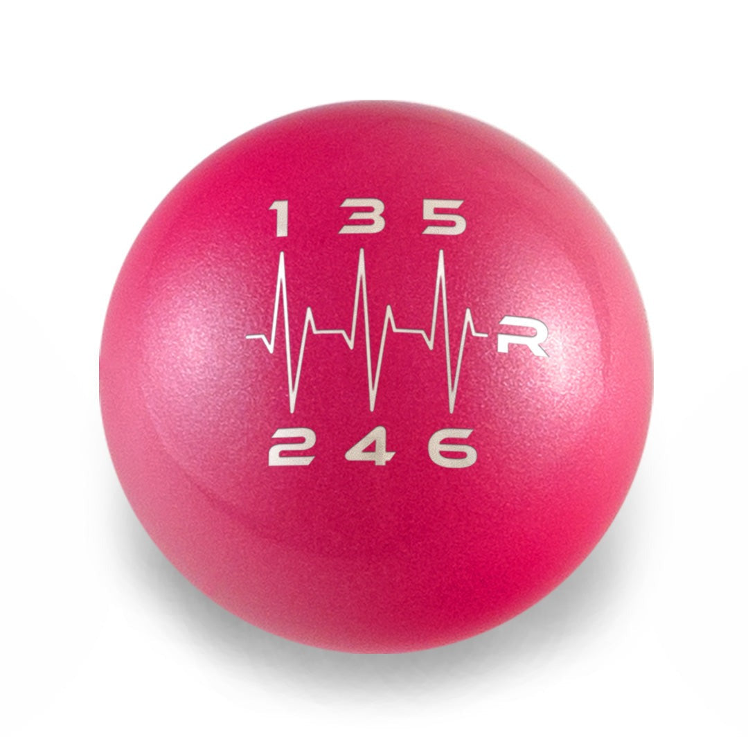 Billetworkz Weighted Shift Knob - 6 Speed Heartbeat Engraving - Subaru WRX 2015-2025
