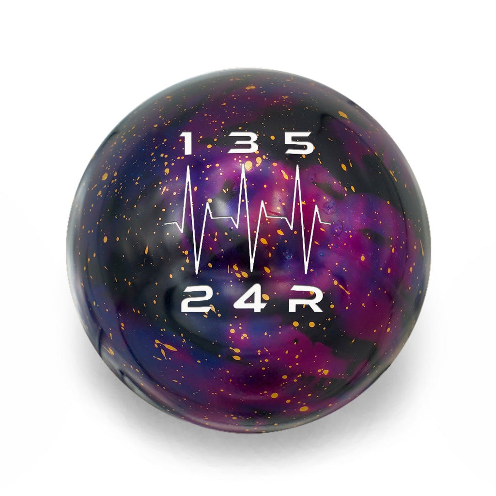Billetworkz Cosmic Space Shift Knob - 5 Speed Heartbeat Engraving - Subaru WRX