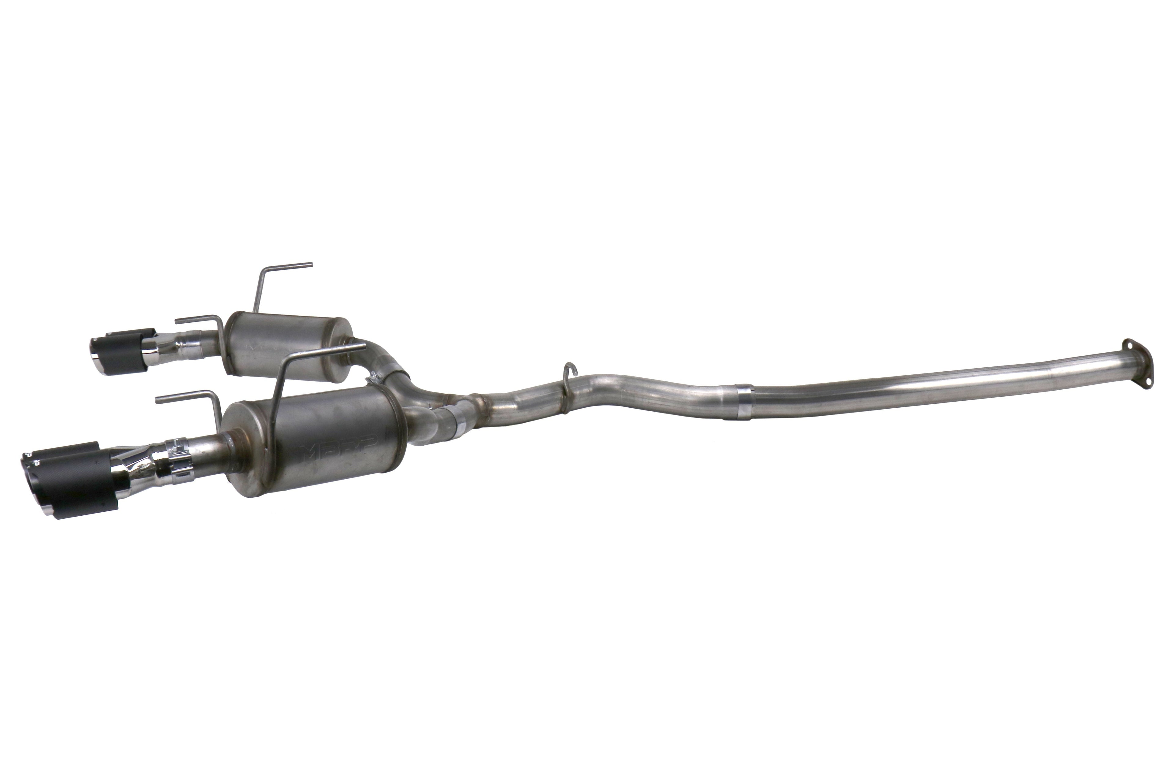 MBRP Street 3in Quad Carbon Fiber Tip Cat Back Exhaust - 2015-2021 Subaru WRX / STI