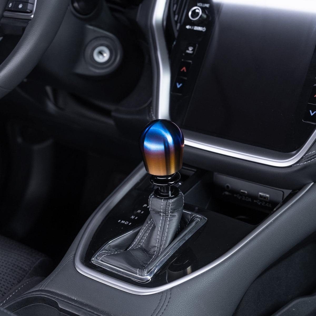 Billetworkz Titanium Torched Automatic Shifter - Fits Subaru CVT: WRX (2022+), Crosstrek (2024+), Forester (2025+), Impreza (2024+), Legacy/Outback (2015+)