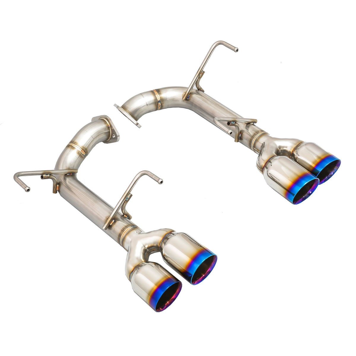 Remark Axle Back Exhaust Muffler Delete Burnt Double Wall Tips - 2015-2024 Subaru WRX / 2015-2021 STI