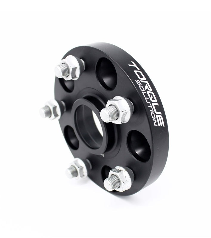 Torque Solution Forged Aluminum Wheel Spacer 5x114.3 20mm Black Pair - 2005-2021 Subaru STI / 2015-2021 WRX / 2019-2024 Forester / 2014-2024 Outback