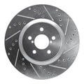 R1 Concepts Drilled & Slotted Silver Front Right Brake Rotor - 2005-2013 Subaru Forester