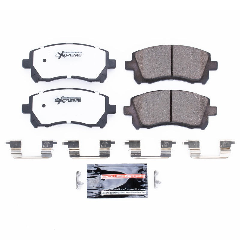Power Stop Front Z26 Extreme Street Brake Pads w/Hardware - 2002-2003 Subaru WRX / 1998-2001 Forester