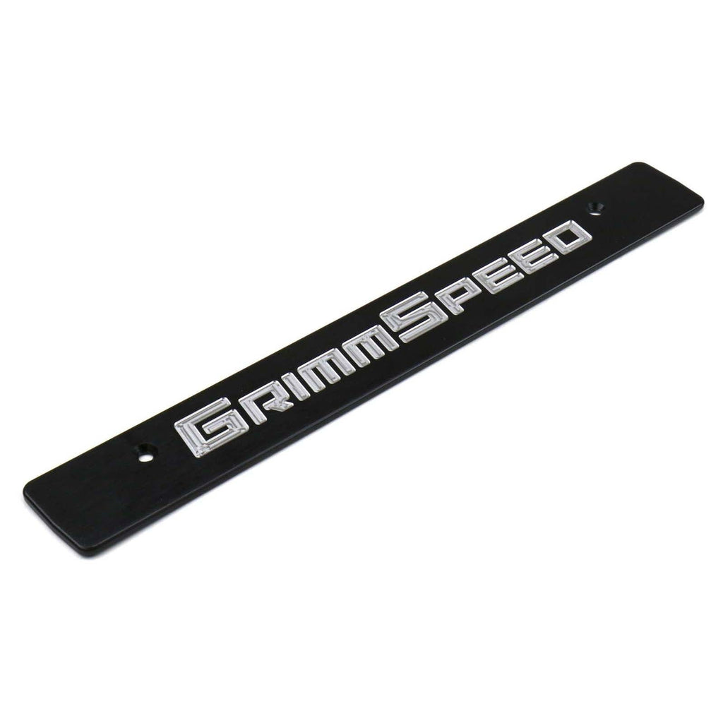 GrimmSpeed License Plate Delete Black/Silver - 2015-2021 Subaru WRX/STI