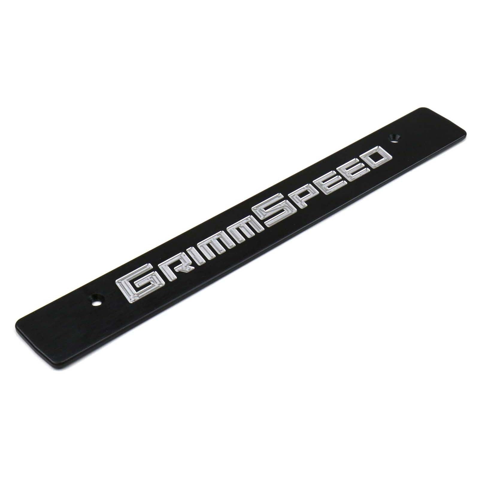 GrimmSpeed License Plate Delete Black/Silver - 2015-2021 Subaru WRX/STI