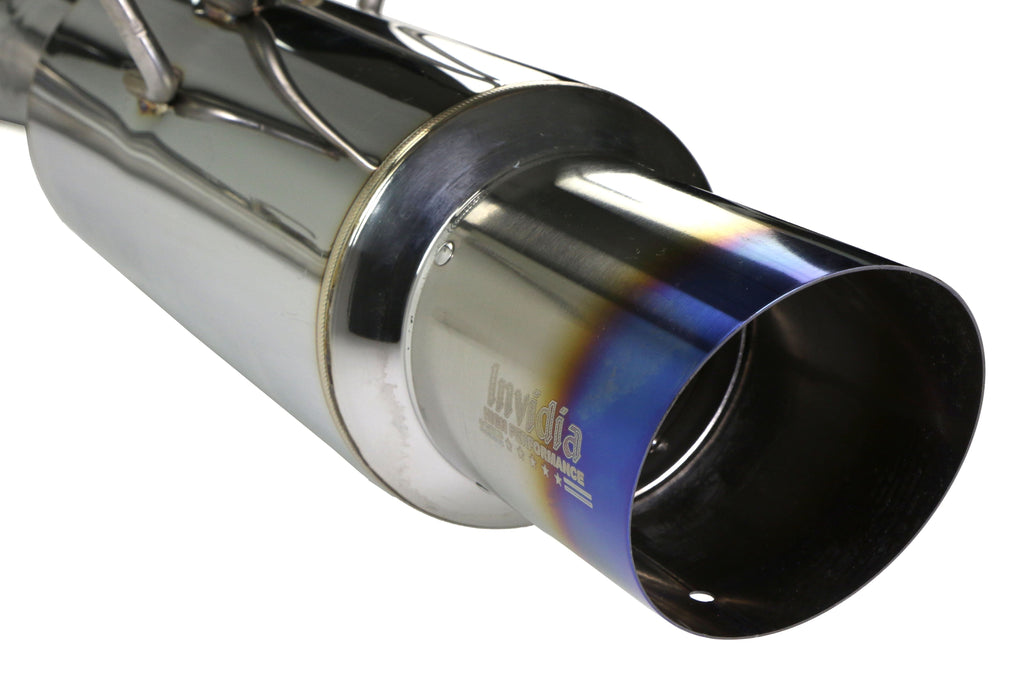Invidia N1 Single Exit Cat Back Exhaust - Titanium Tip - 2008-2014 Subaru WRX Sedan / 2011-2014 STI Sedan