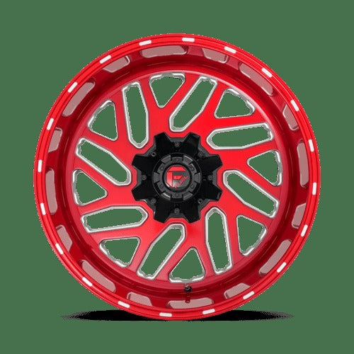 D691 22X10 5X4.5/5.0 BRSH-RED-MIL -18MM