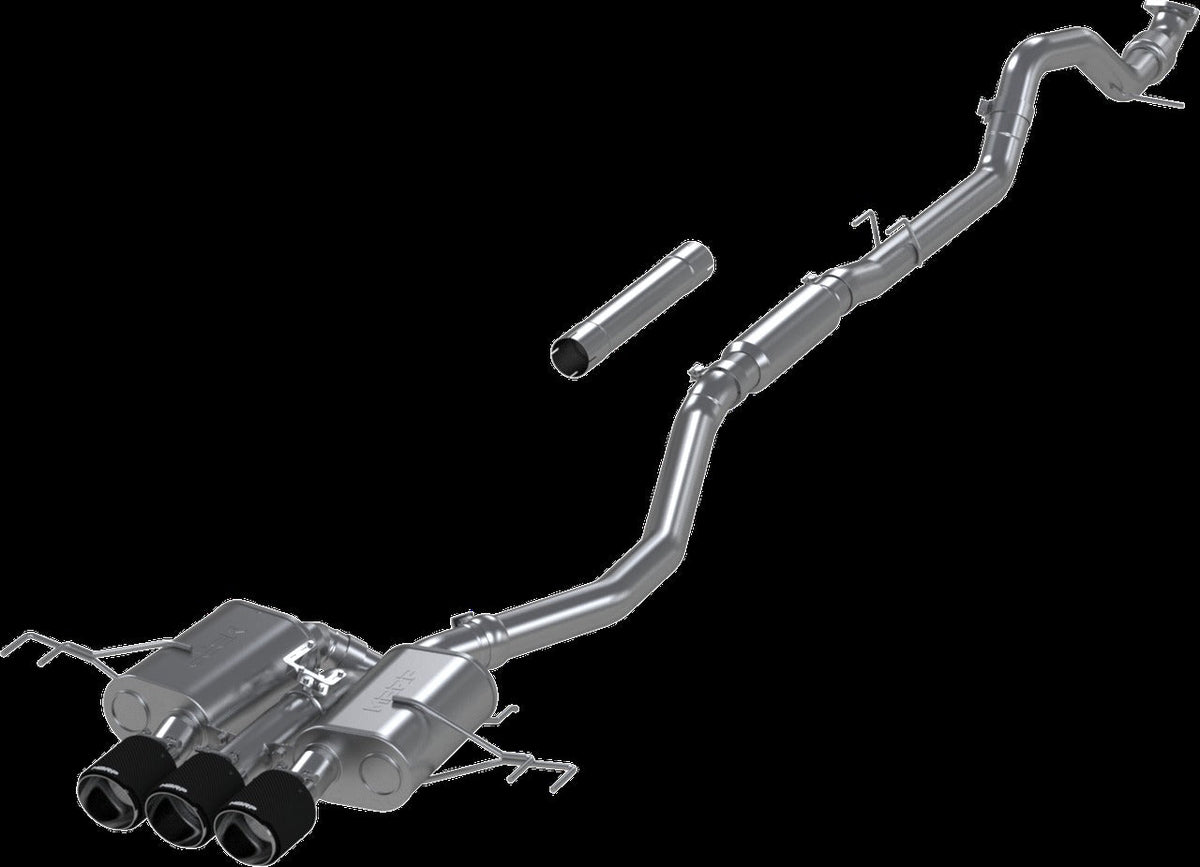 MBRP T304 Stainless Steel 3" Cat-Back - Triple Center Outlet w/ Carbon Fiber Tips - 2023-2026 Honda Civic Type R