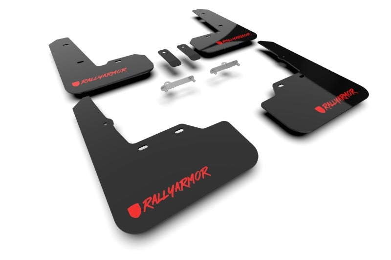 Rally Armor Black UR Mud Flap Altered Font Red Logo - 2022-2026 Subaru WRX
