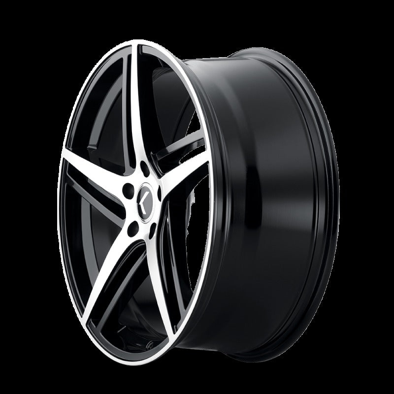 Kraze KR195 Milano 20x8.5 5x114.3 +38 Offset Gloss Black Machined Wheel
