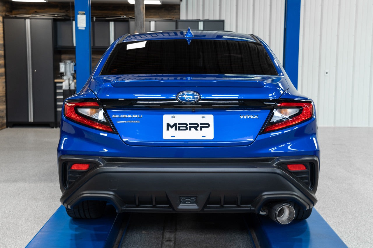 MBRP Cat Back Exhaust 3 inch Single Exit w/ Carbon Tip - 2022-2024 Subaru WRX