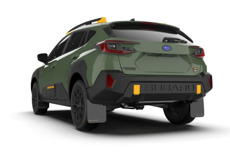 Rally Armor Black UR Mud Flap - Wild Orange Logo (Wilderness, No Drill) - 2024-2026 Subaru Crosstrek