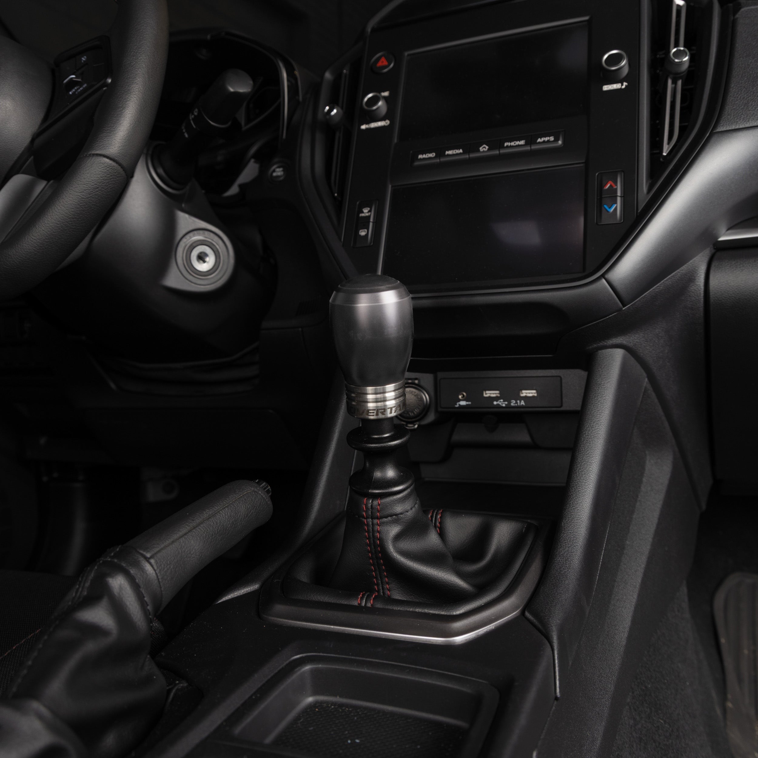 OVERTAKE Stage 1.5 Drivetrain Kit - ModKnob Delrin Short Black Shift Knob - 2015-2026 Subaru WRX / 2018-2023 Crosstrek