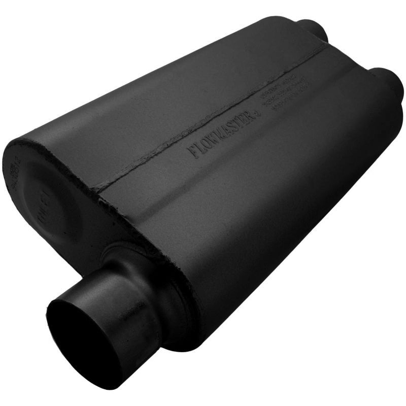 Flowmaster 50 Series Delta Flow 3-Inch Offset Inlet / Dual 2.5-Inch Outlets Muffler - 9430512