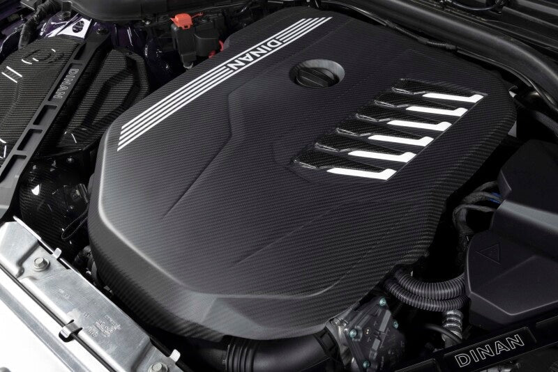 Dinan 19-26 BMW B58D (G01/G02/G20/G22/G23/G26/G42) Matte Carbon Fiber Engine Cover w/Gloss Accents