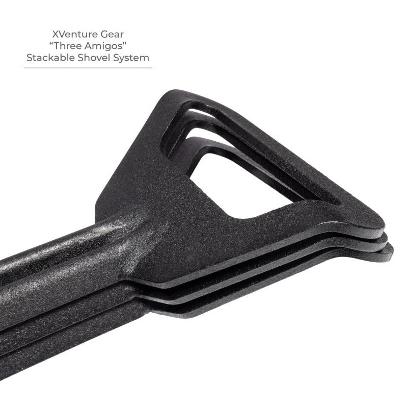 Go Rhino Xventure Gear Sharktooth Stackable Shovel - Textured Black